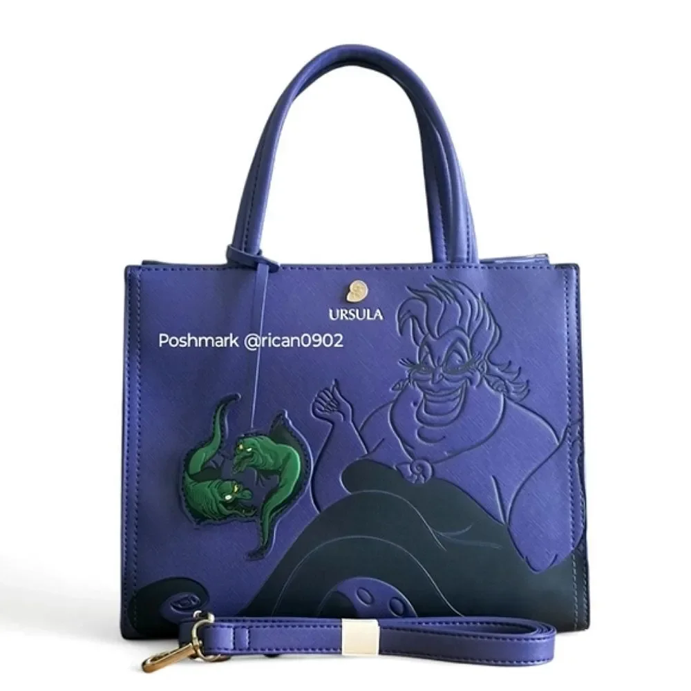 Disney Loungefly The Little Mermaid Debossed Ursula Satchel and Wallet